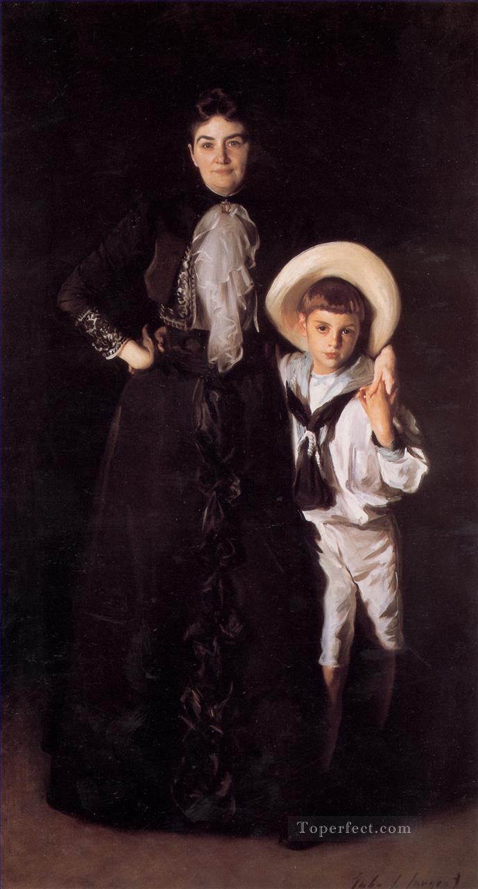 Mrs Edward L Davis and Her Son Livingston portrait John Singer Sargent Oil Paintings
